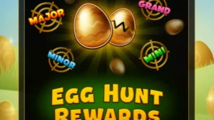 Tampilan visual slot Golden Egg Hunt dengan tema musim semi dan telur emas